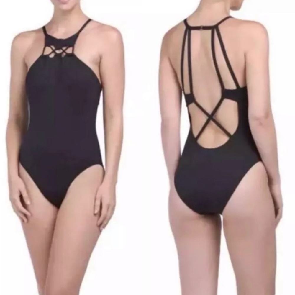 La Blanca black size 12 one piece bathing suit